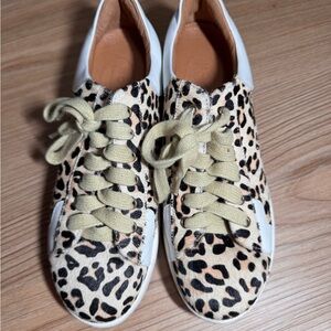 Chocolat Blu Leopard Print Sneakers with White Accents